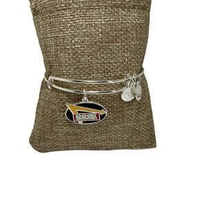 ALEX AND ANI IN N OUT BURGER Arrow Charm Bangle Bracelet Silver Tone